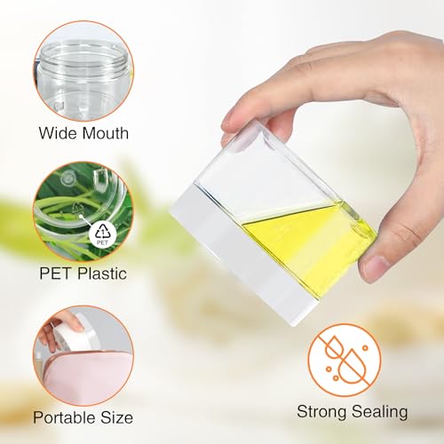 4 OZ Plastic Jars with Lids (72 Count)