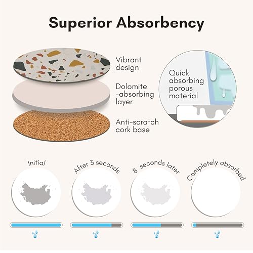 Terrazzo Coasters Set of 6 (6 Count)