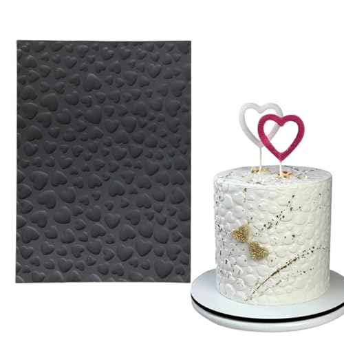 Silicone Lace Cake Mold Heart Pattern Flexible Sugar Craft Decorating Tool for Baking
