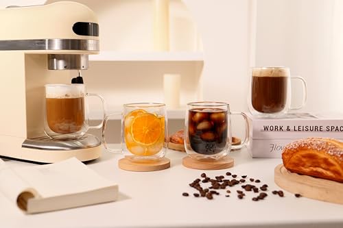 Glass Coffee Mugs 12oz (2 Count)