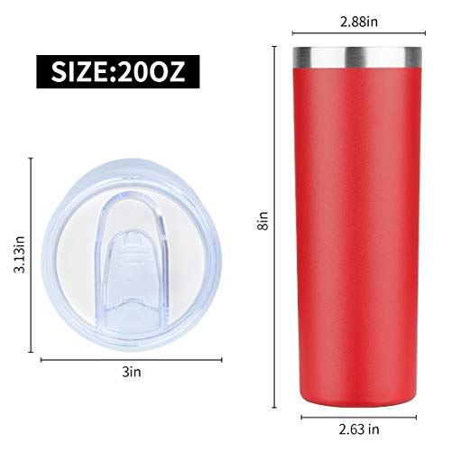 20 oz Skinny Tumblers Bulk Set (8 Count)