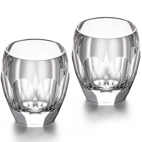 Crystal Whiskey Glasses Set of 2 Old Fashioned Glasses Stemless (2 Count)