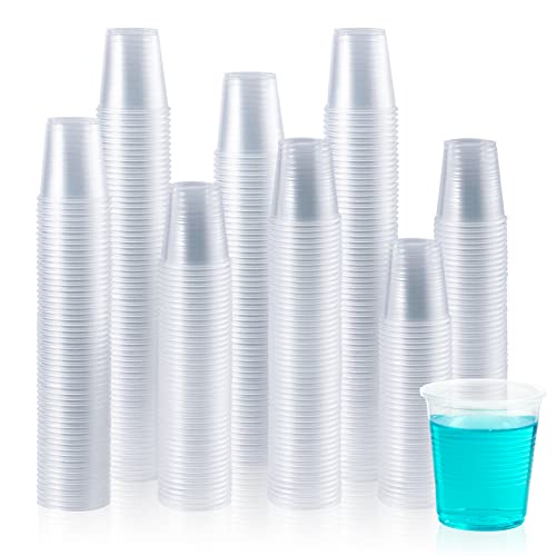 2000 Pack 3 OZ Clear Small Disposable Plastic Shot Cups for Bathroom (2000 Count)