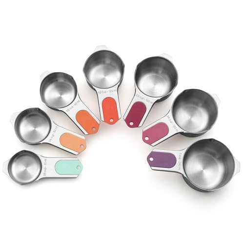 Magnetic Stainless Steel Measuring Cups Set of 7