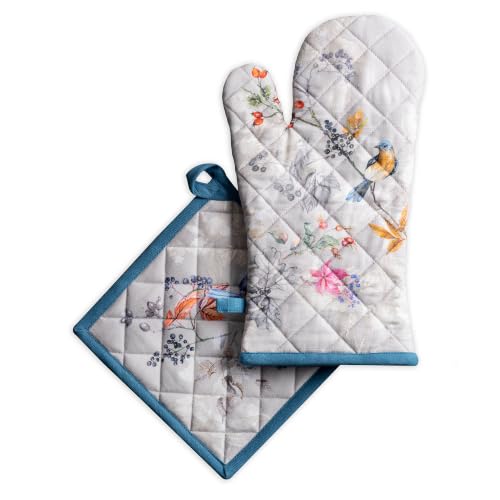 100% Cotton Oven Mitt & Pot Holder Set