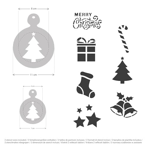 Coffee Stencils and Cookies Decoration 14Pcs 2.8”x2.8” and 4.3”x4.3” (14 Count)