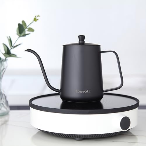 Gooseneck Pour Over Coffee Kettle 30 fl oz with Thermometer Stainless Steel Hand Drip Coffee Pot With Long Narrow Spout