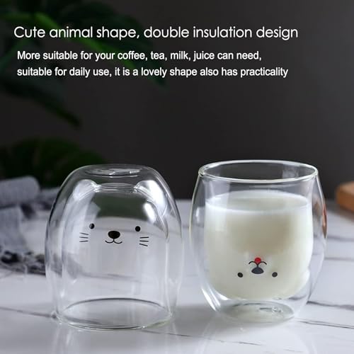 Dog Mug Cute Mugs Glass Double Wall Insulated Glass Espresso Cup