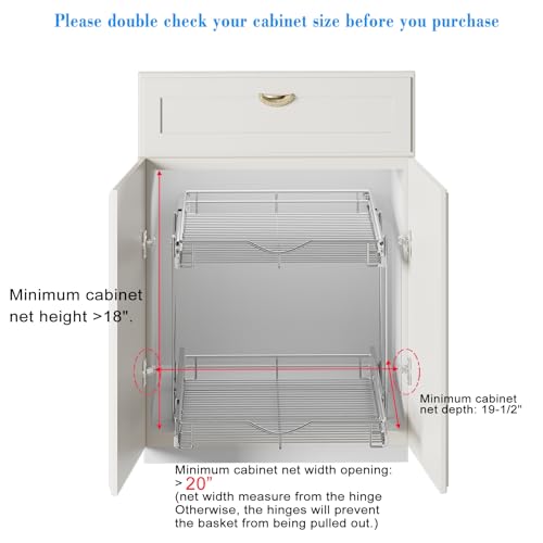 2 Tier Pull Out Cabinet Organizer