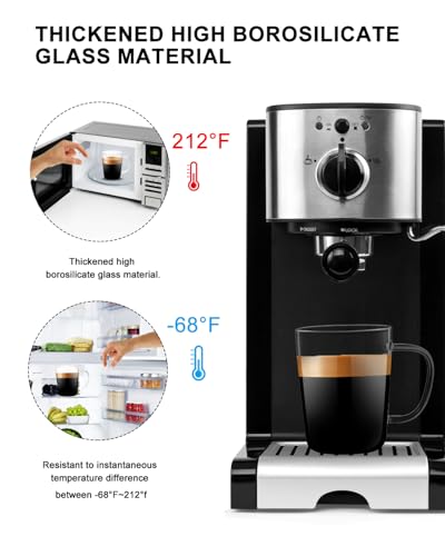 Glass Coffee Mugs (4 Count)
