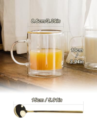 12oz Double Wall Coffee Mugs (4 Count)