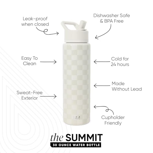 Insulated Water Bottle with Straw