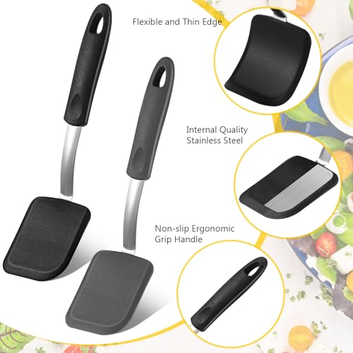 2 Pcs Mini Silicone Cookie Brownie Spatula (2 Count)