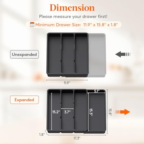 Utensil Organizer for Kitchen Drawer
