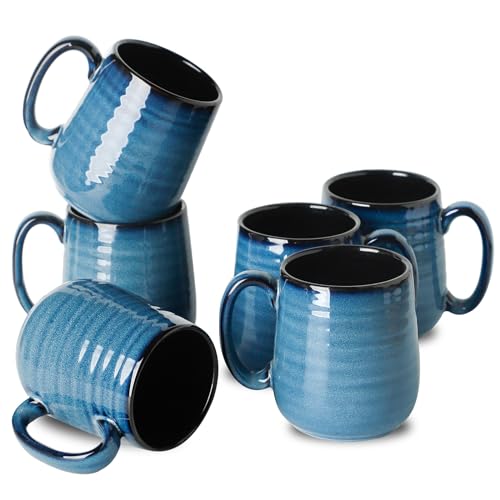 Porcelain Coffee Mugs Set of 6 (6 Count)