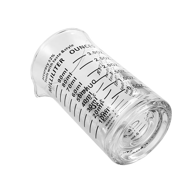 Ackers 3oz 90ml Glass Measuring Cup
