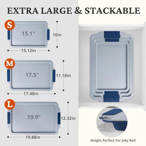 Non Stick Ceramic Baking Sheet Pan Set of 3 (3 Count)