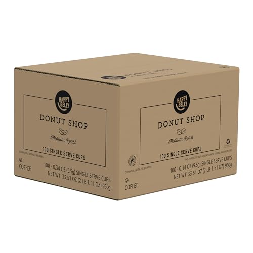 Amazon Brand Happy Belly Medium Roast Coffee Pods (100 Count)