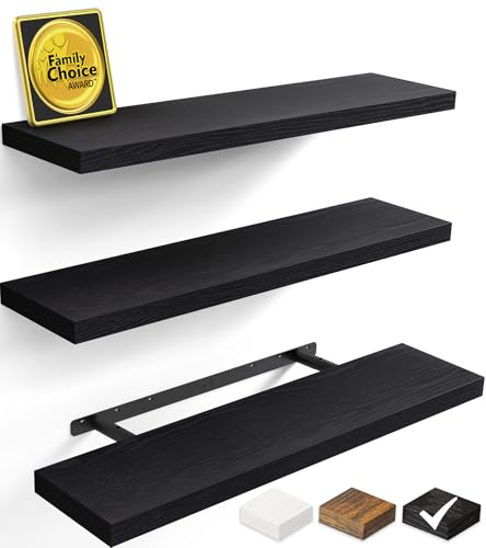 Black Floating Shelves 35.4in