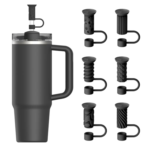 6 Pcs Silicone Straw Covers Cap (6 Count)