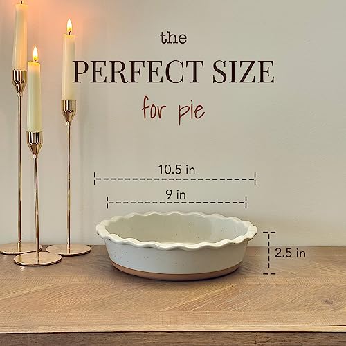 Mora Deep Fluted Ceramic Pie Dish for Apple Pie