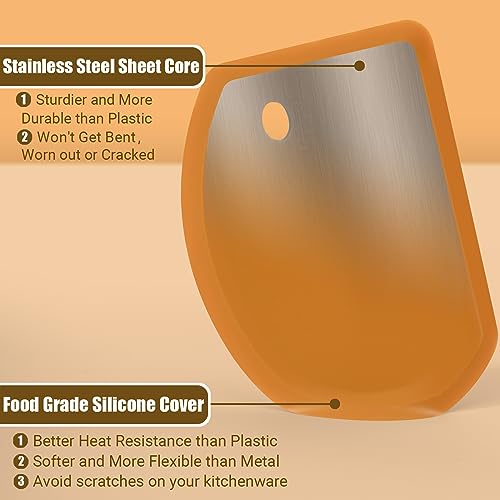 Flexible Curved Edge Silicone Bowl Scraper Dough Scraper Baking Bread