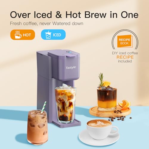 Mini Single Serve Hot and Iced Coffee Maker for K Cup and Ground
