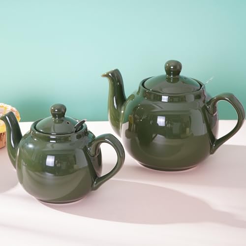Farmhouse 4 Cup Ceramic Teapot with Removable Infuser and Lid