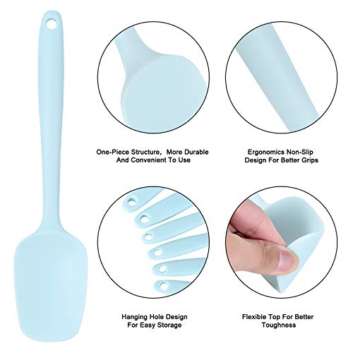 Silicone Spatula Set Food Heat Resistant Kitchen Rubber (6 Count)