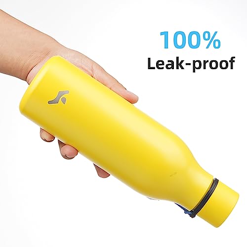 18 oz Insulated Stainless Steel Metal Water Bottle with Strap