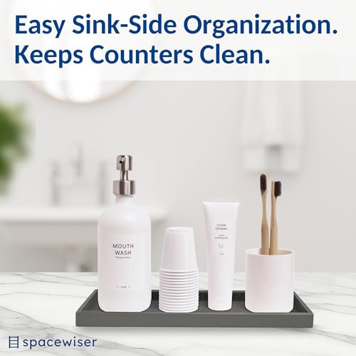 Silicone Countertop & Vanity Bathroom Tray (2 Count)