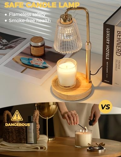 Modern Candle Warmer Lamp with 24h Cycle Timer