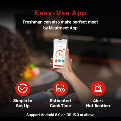Wireless Meat Thermometer Digital with Remote App Monitoring