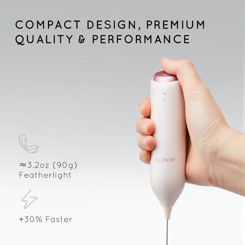 Rechargeable Milk Frother Handheld with Charging Stand
