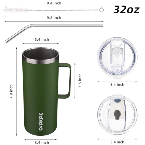 32oz Insulated Coffee Mug with Handle