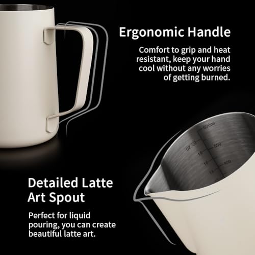 20oz Milk Frothing Pitcher Stainless Steel Espresso Steaming Jug