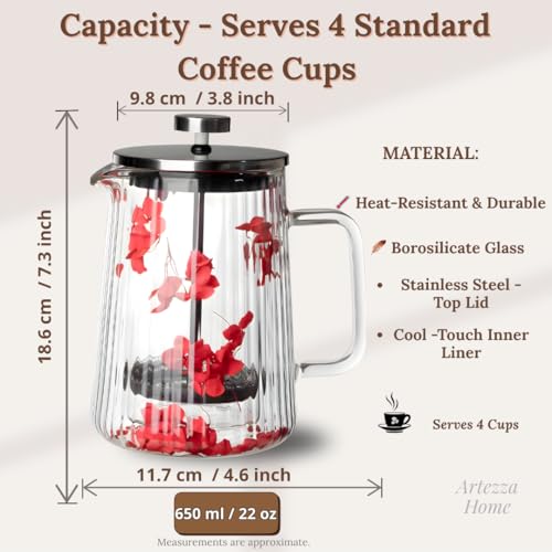 Glass French Press Coffee Maker
