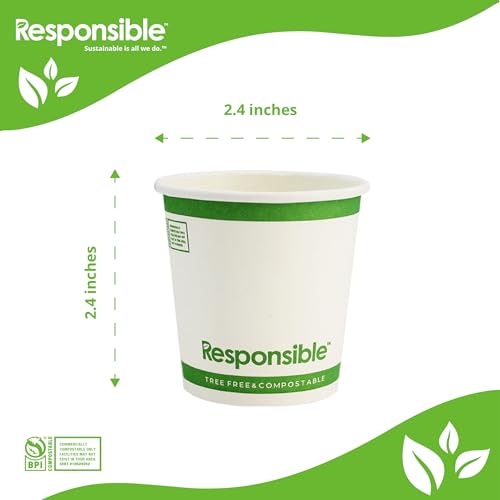 Certified Compostable 4 oz Paper Cups (50 Count)