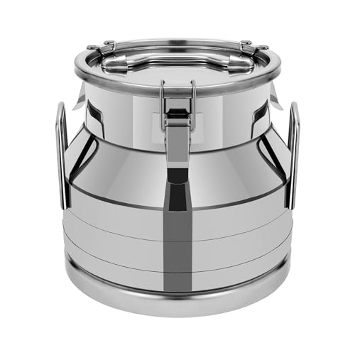 Stainless Steel Milk Bucket With Sealing Lid and Carry Handle