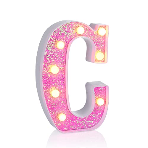 Pink Light up Letters (4.2329 Ounce)