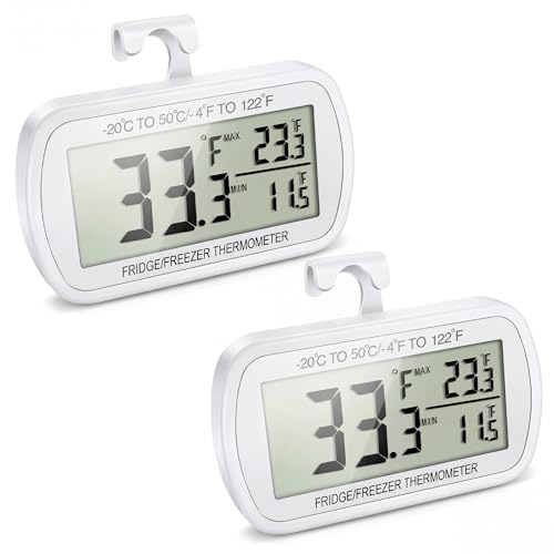 Waterproof Refrigerator Fridge Thermometer (2 Count)