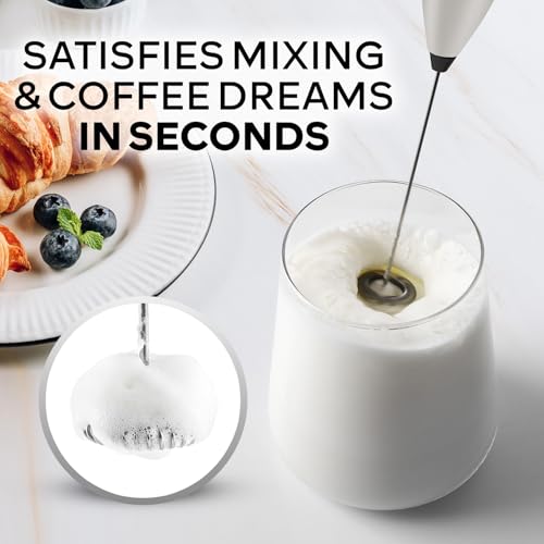 Powerful Milk Frother Wand With Duracell Batteries