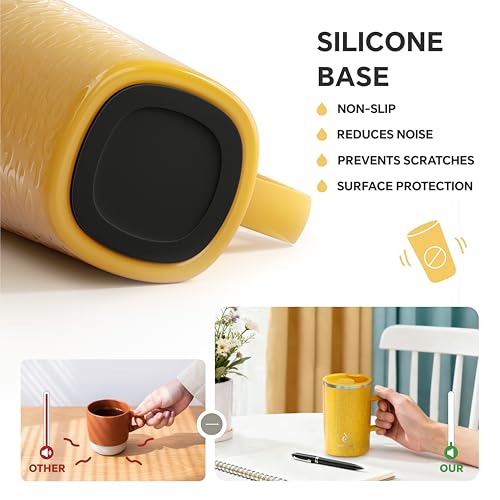 16 oz Insulated Coffee Mug with Lid and Handle