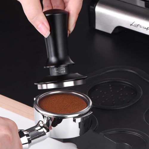 58mm Spring Loaded Depth Adjustable Espresso Tamper for Portafilter