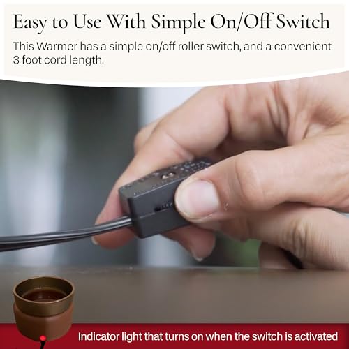 ETC 2-in-1 Candle and Fragrance Warmer for Warming Scented Candles or Wax Melts and Tarts with to Freshen Room, Midas