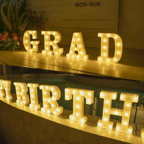 LED Letter Lights Sign Marquee Light Up Letters Sign for Night Light Wedding