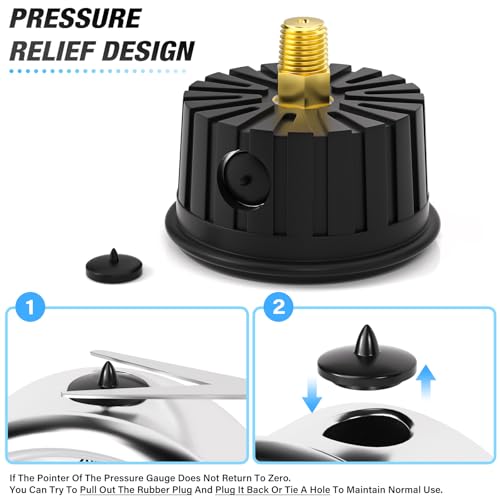 0~160Psi Stainless Steel Liquid Filled Pressure Gauge 1