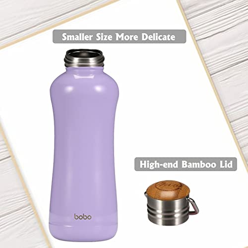 Mini Insulated Water Bottle With Bamboo Lid (11.8 Count)