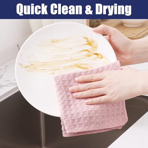 Microfiber Waffle Weave Kitchen Towels (4 Count)