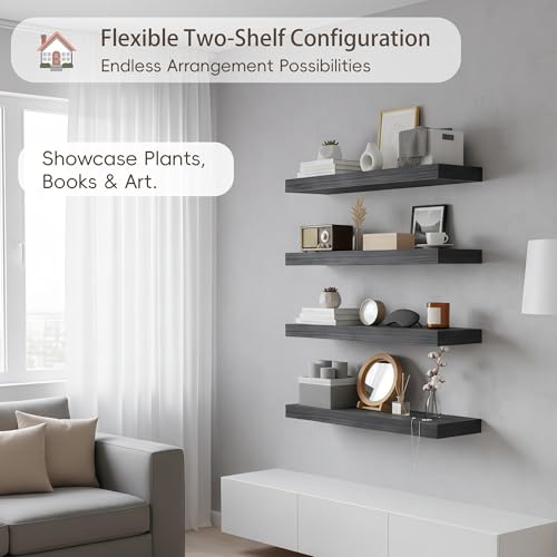 Floating Wall Shelves (4 Count)